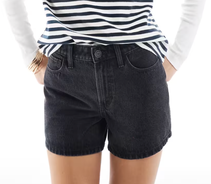 Hollister Black High Rise Relaxed Shorts | Sz 25