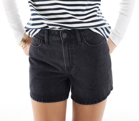 Hollister Black High Rise Relaxed Shorts | Sz 25