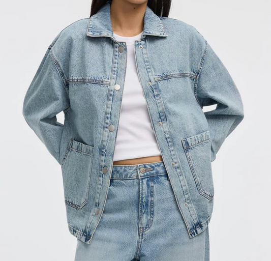 H&M Oversized Light Denim Jacket | Sz Small