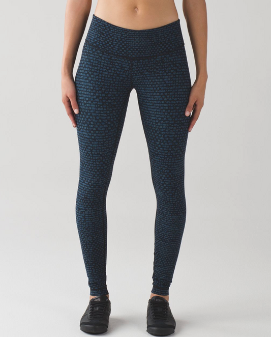 Lululemon Wunder Under Pant/Leggings in Shatter Weave Teal | Sz 4