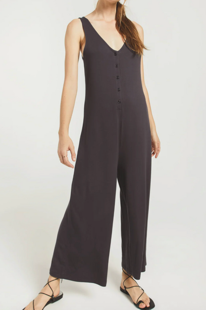 Z Supply Dark Grey Mojave Jumpsuit | Sz Small (Oversized)