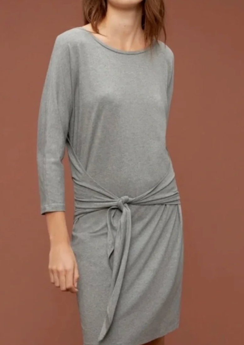 Babaton The Group Long Sleeve Friedan Tie Dress | Sz XXS (XS/S fit)