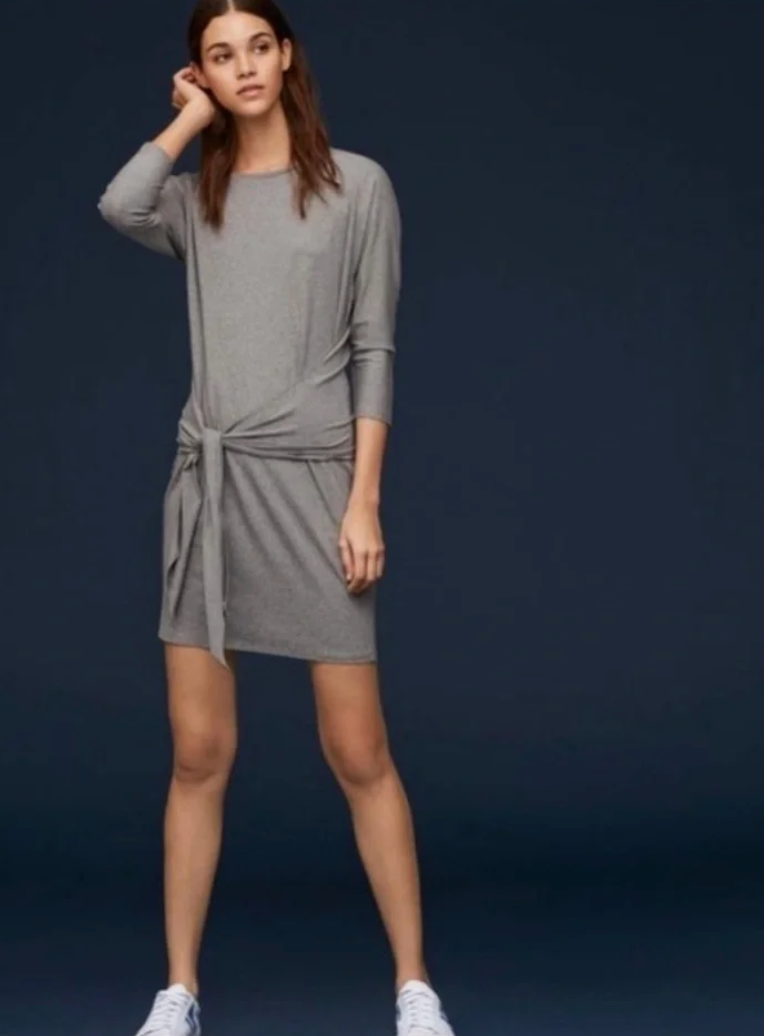 Babaton The Group Long Sleeve Friedan Tie Dress | Sz XXS (XS/S fit)