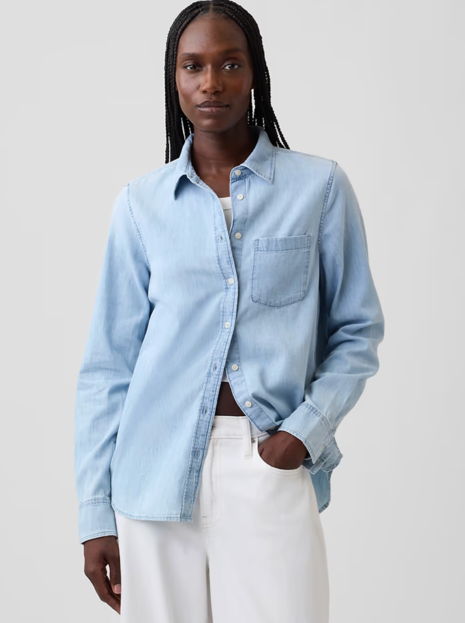 Gap Chambray the Perfect Shirt Button Down | Sz Small