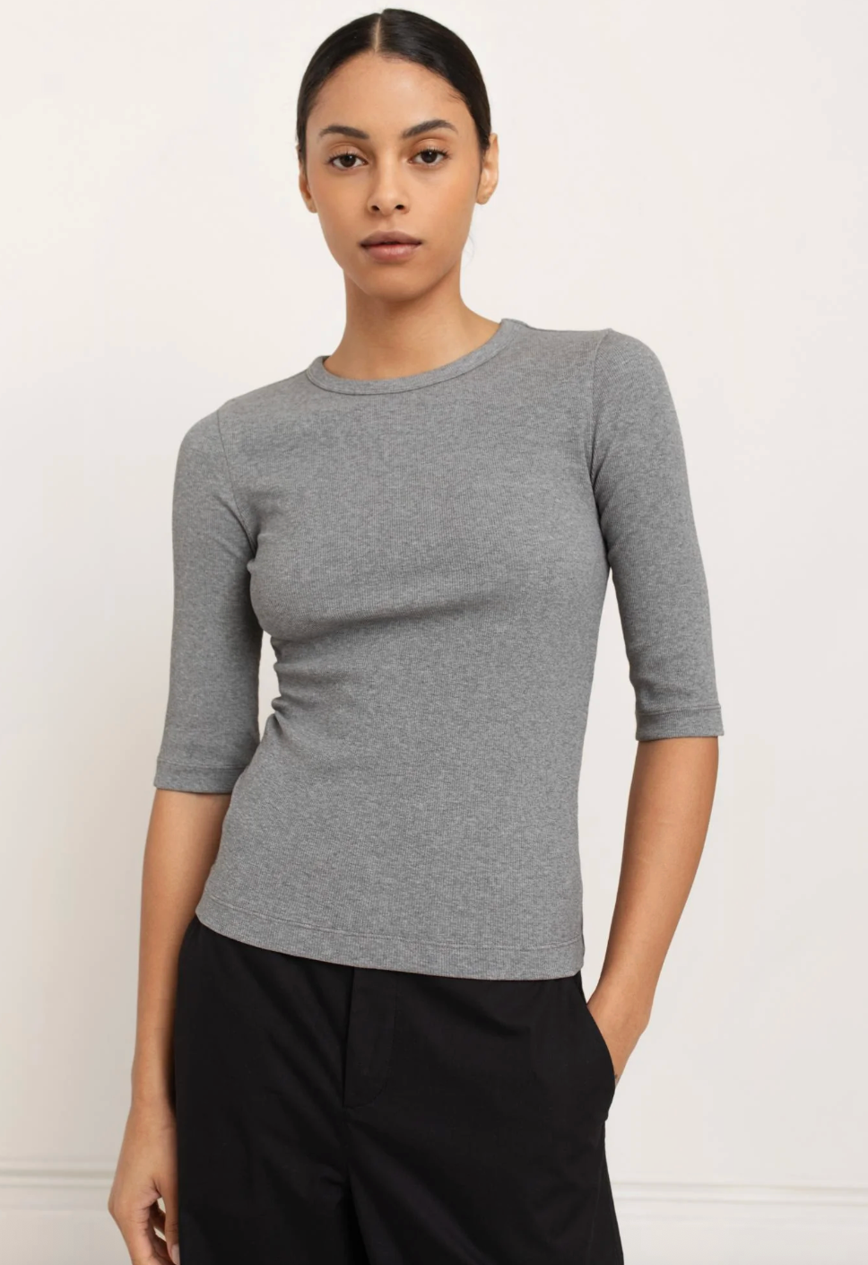 Paper Label Akari Ribbed Turtleneck Shirt | Sz Small