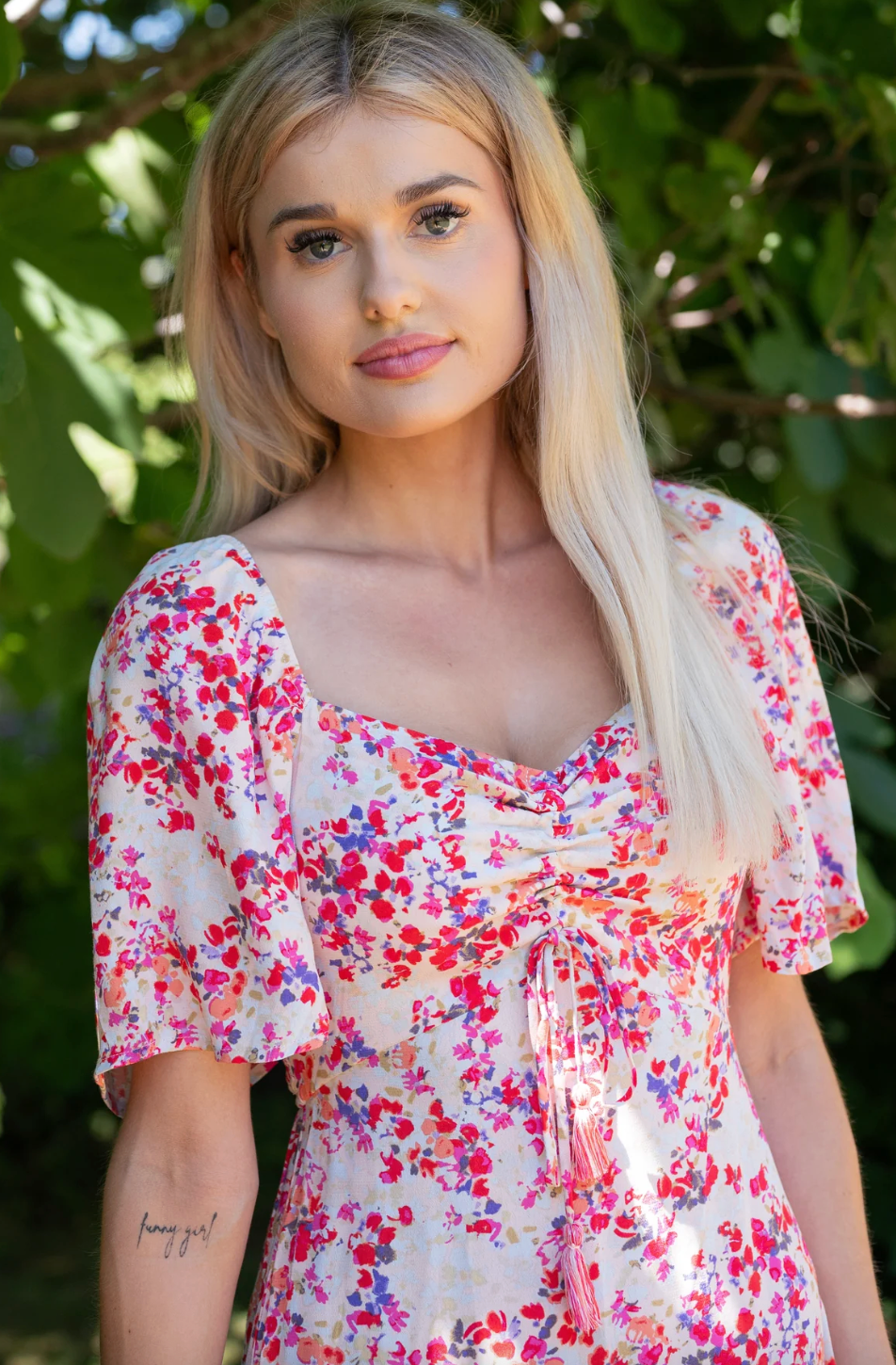 Icone Floral Smocked Maxi Dress | Sz Small