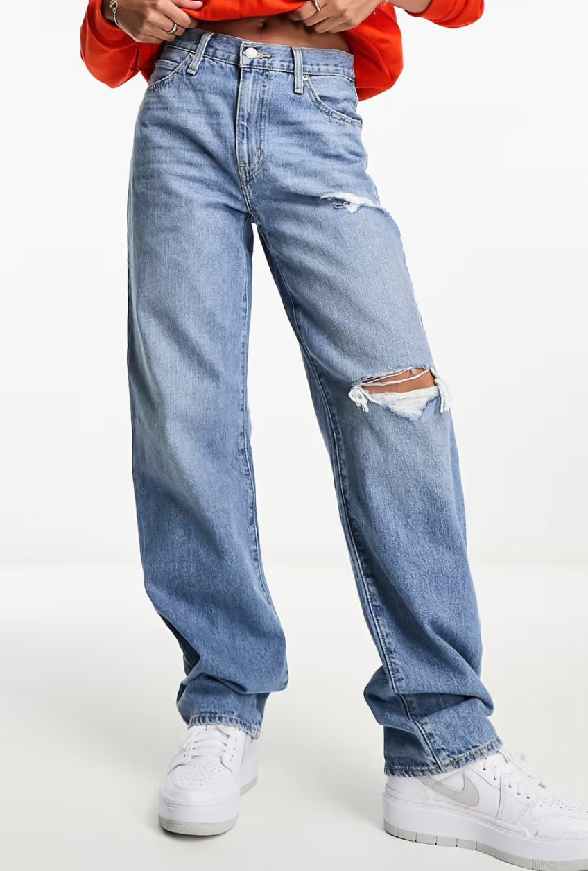Levi's 94' Baggy Wide Jeans with Distressing | Sz 30