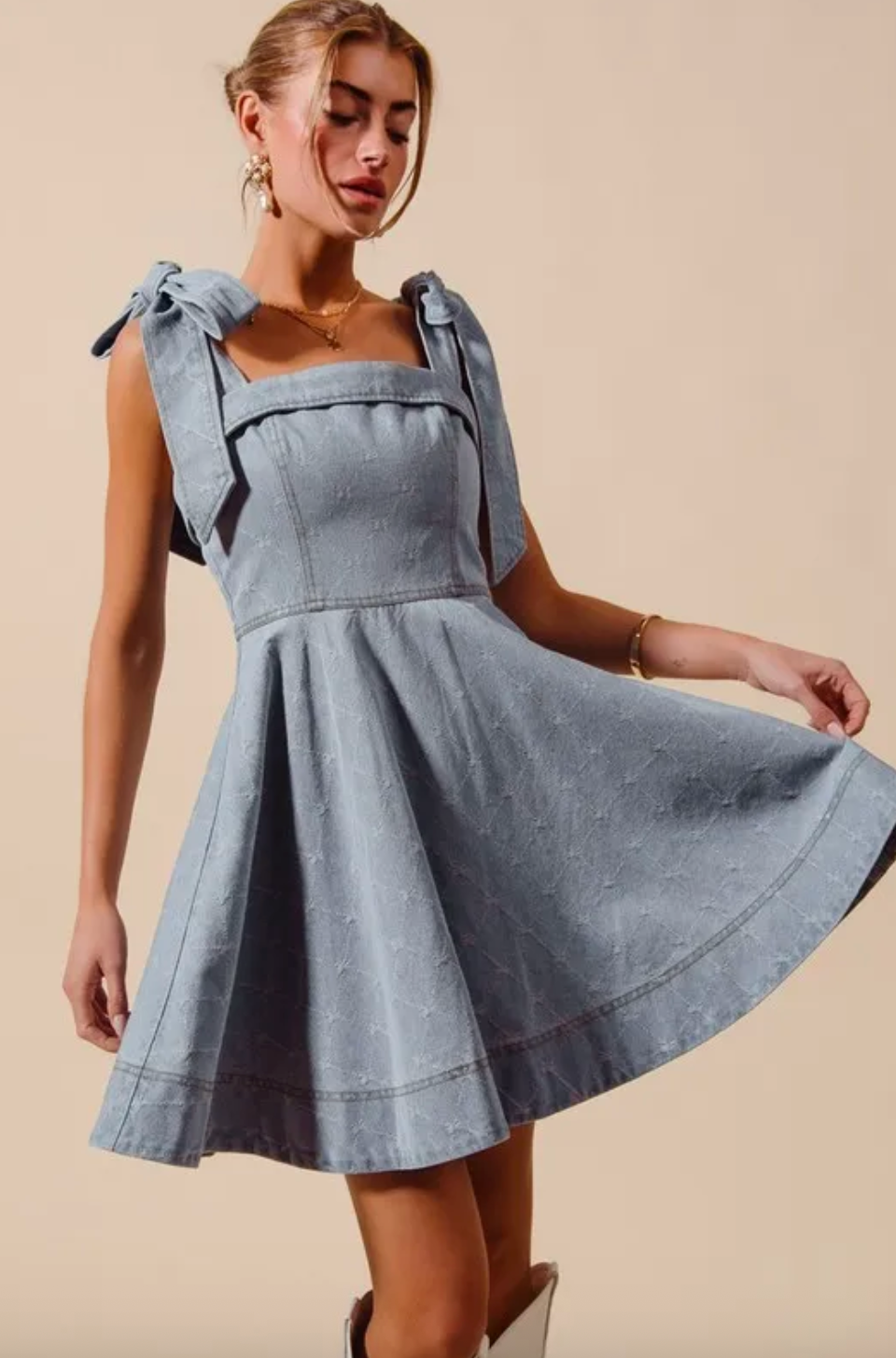 SO Me NWT Denim Animal Print Dress | Sz Medium