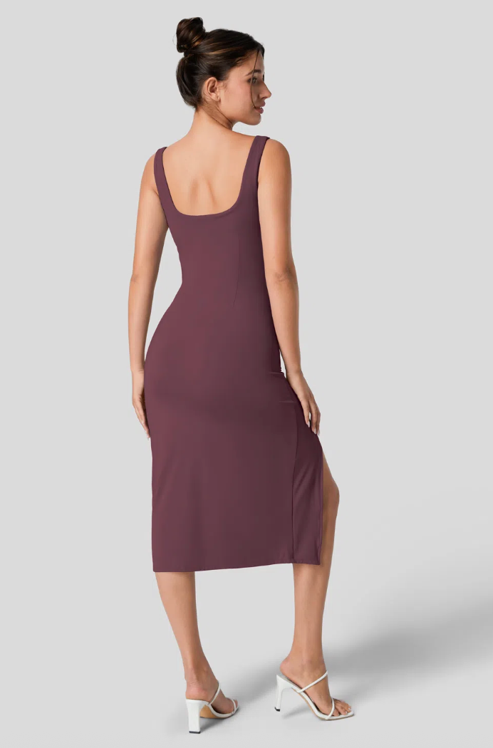 Halara SoftlyZero Airy Square Corset Ruched Bodycon Dress | Sz Medium