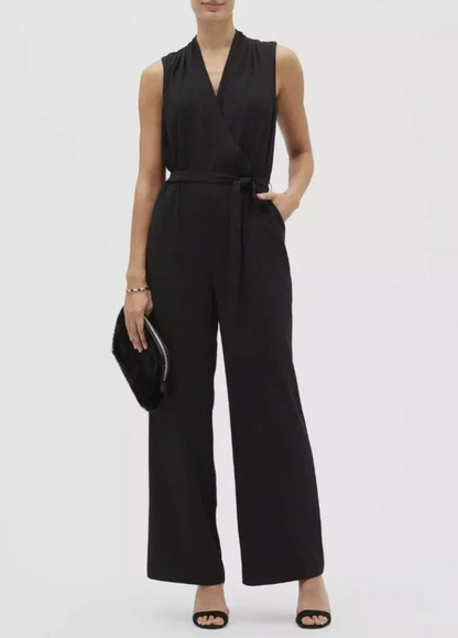 Banana Republic Wrap Wide Leg Black Jumpsuit | Sz 0 (XS)