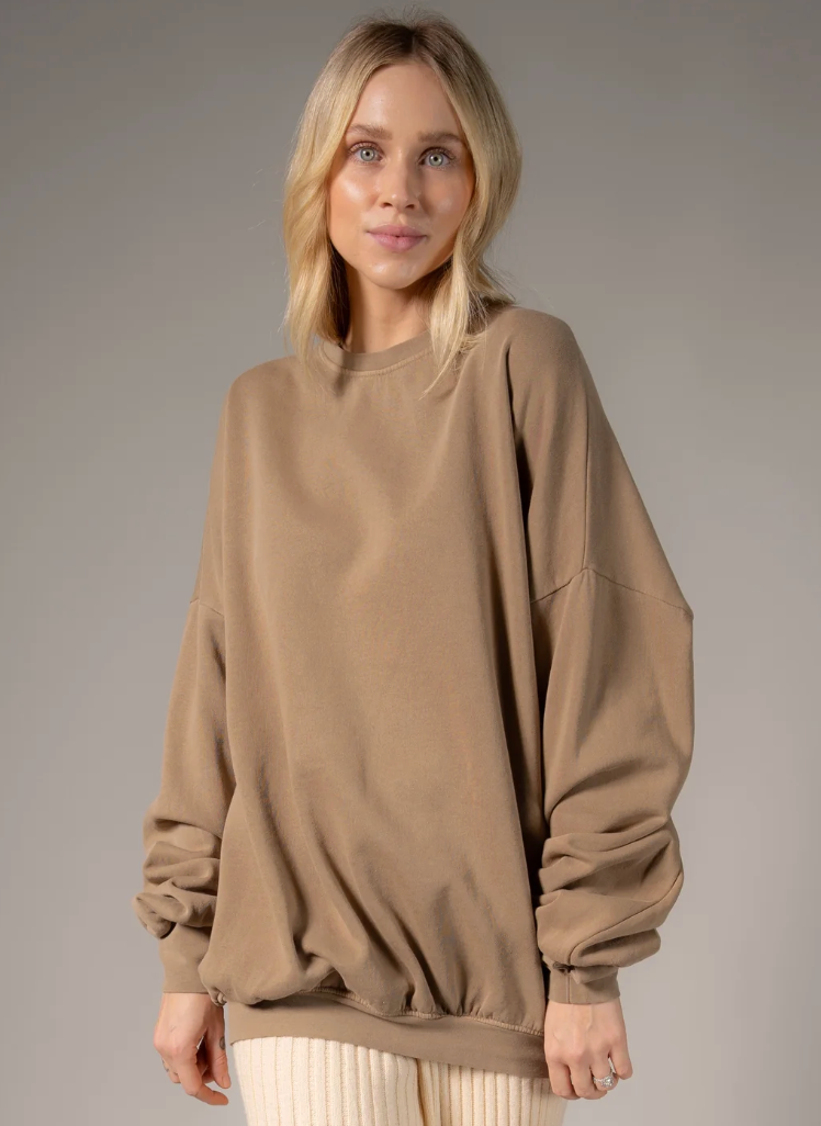 The Laundry Room Tan/Camel French Terry Sweatsuit Set | Sz Medium