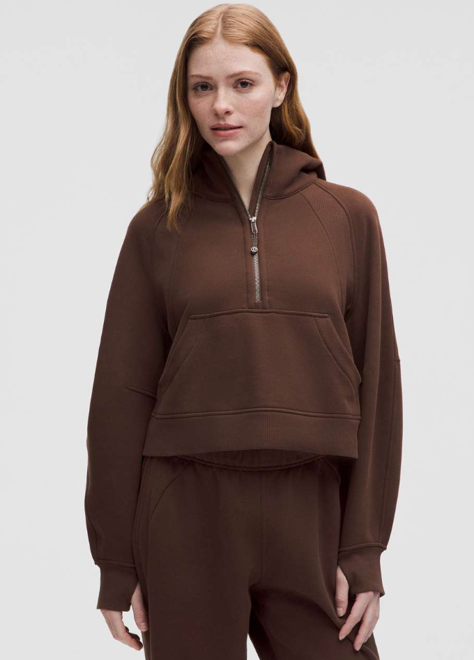 Lululemon Scuba Oversized Half-Zip Hoodie Lava Cake | Sz Xs/S