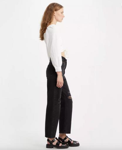 Levi's Black Ribcage Distressed Jeans | Sz 28