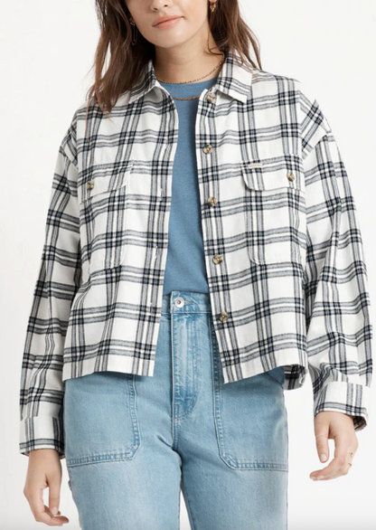 Brixton Bowery Button Up Flannel Organic Cotton Shirt | Sz Small (fits larger)