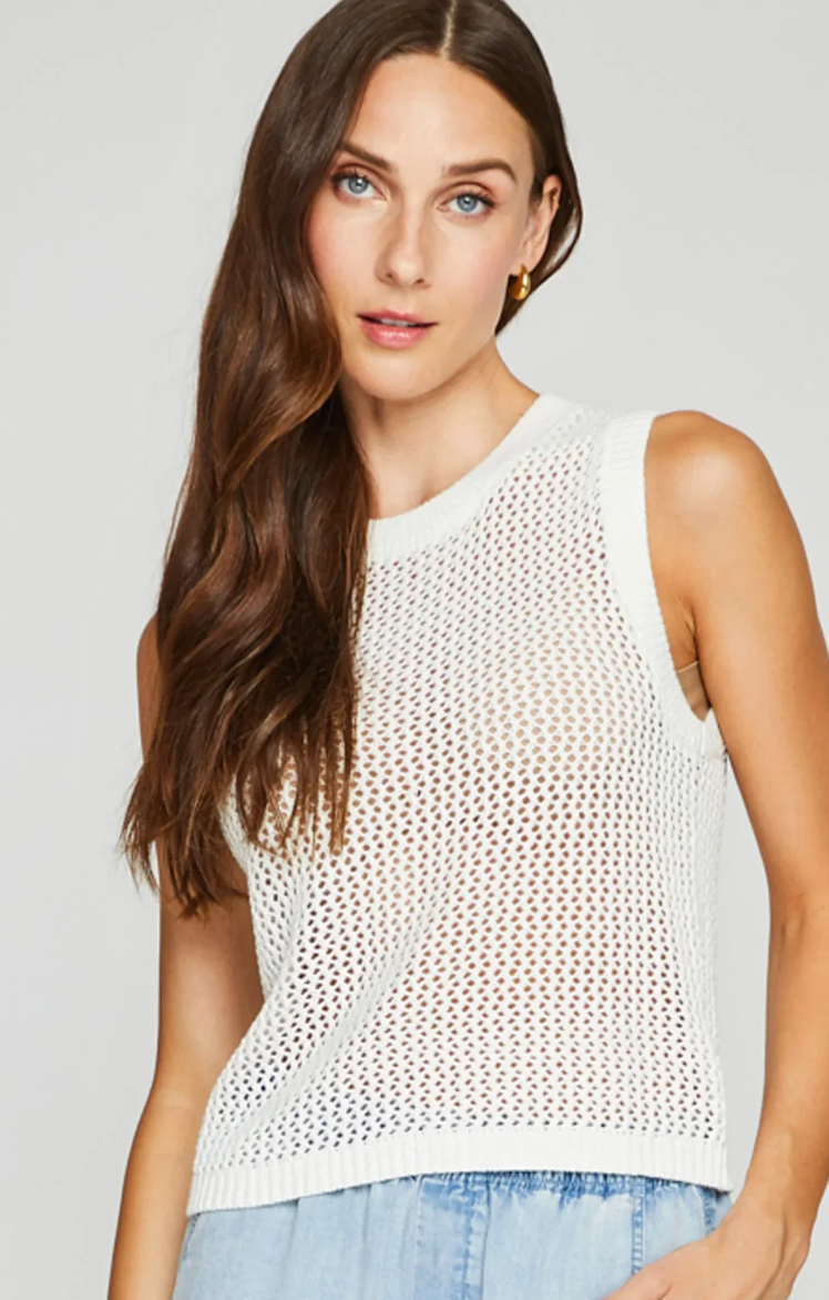 Gentle Fawn Monica Knit Tank in White | Sz XL