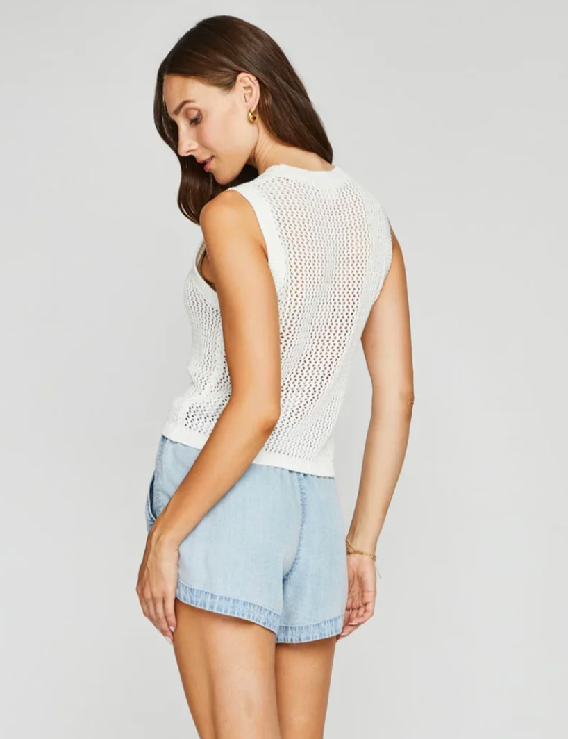 Gentle Fawn Monica Knit Tank in White | Sz XL