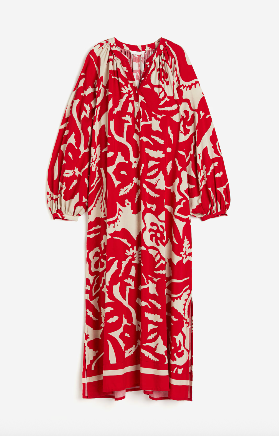 H&M Printed Balloon Sleeve Dress | Sz Large