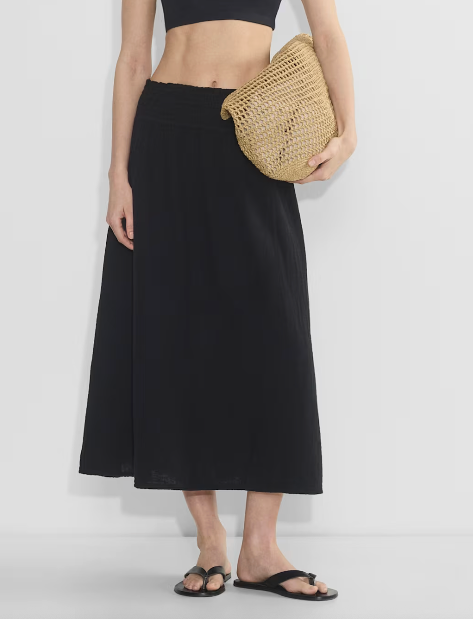 Little Moon Airplush Cotton Black Skirt | Sz Small (stretch waistband)