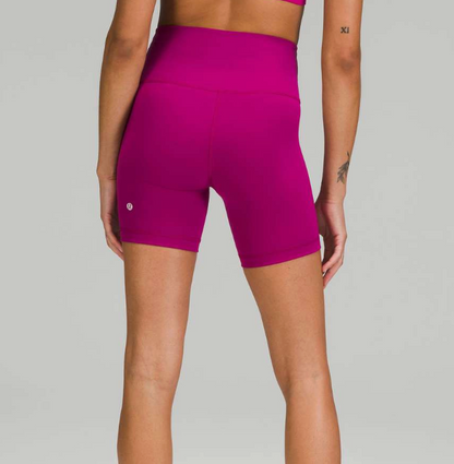Lululemon Wunder Train High-Rise Shorts 6" Magenta Purple | Sz 6