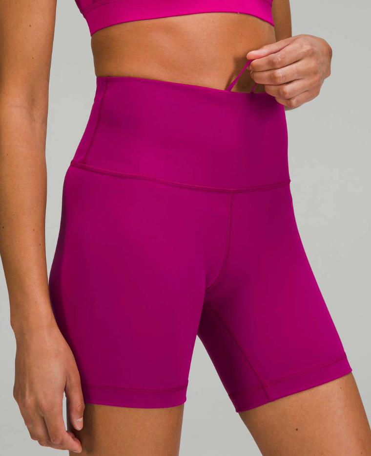 Lululemon Wunder Train High-Rise Short 6" Magenta Purple | Sz 6