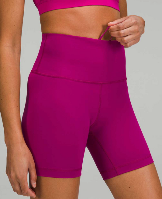 Lululemon Wunder Train High-Rise Shorts 6" Magenta Purple | Sz 6