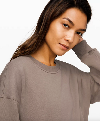 Lululemon Perfectly Oversized Crew Carbon Dust | Sz Small (fits like Medium)