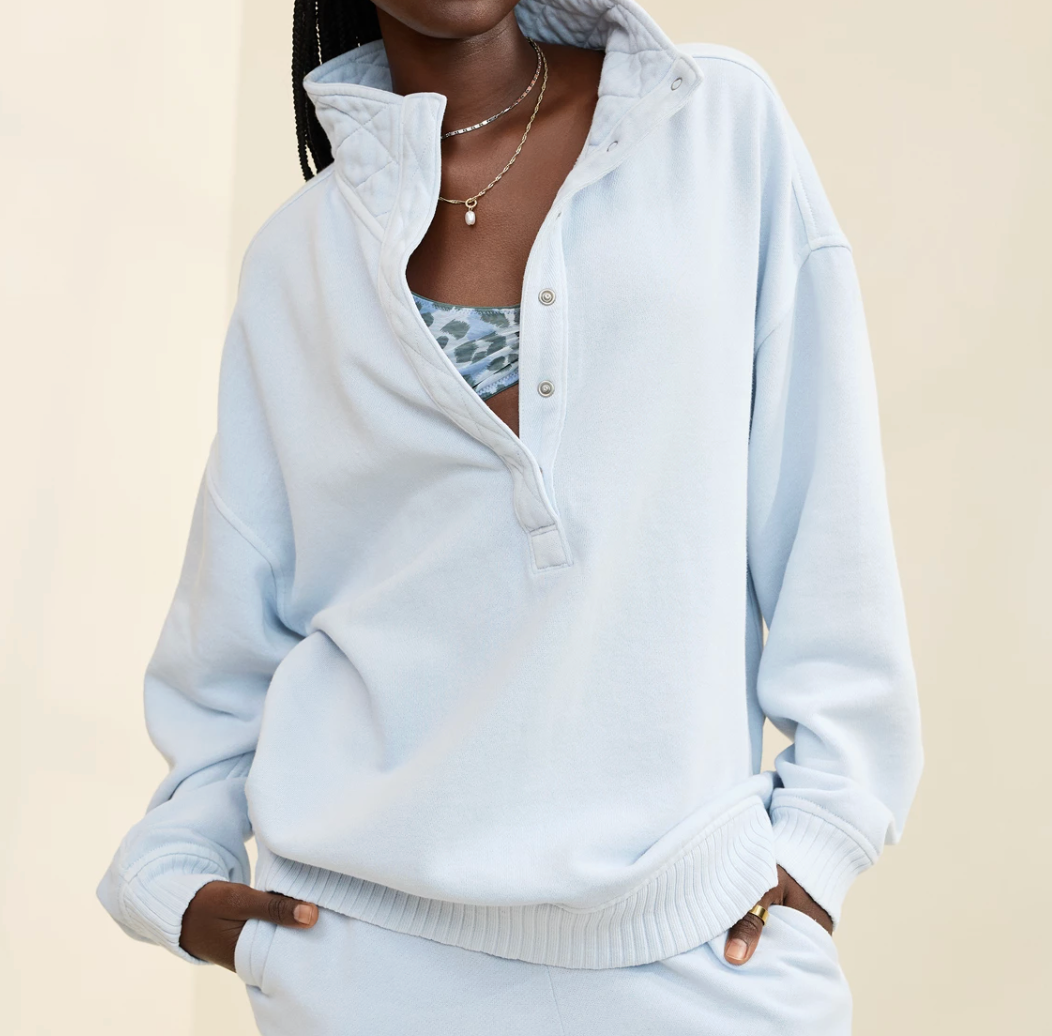 Aerie Oh Snap! Sweatshirt in Light Blue | Sz Small (very oversized)