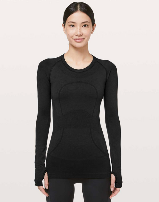 Lululemon Swiftly Tech Long Sleeve Crew in Black | Sz 6 (approx)