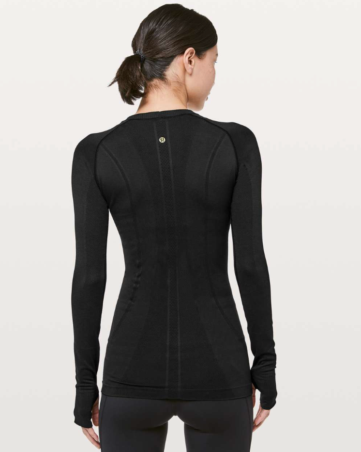 Lululemon Swiftly Tech Long Sleeve Crew in Black | Sz 6 (approx)