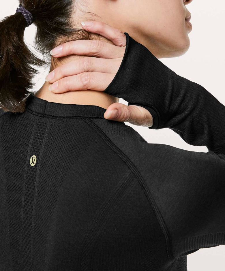 Lululemon Swiftly Tech Long Sleeve Crew in Black | Sz 6 (approx)