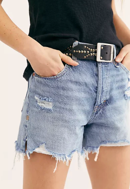 Free People High Rise Denim Cut Off Shorts | Sz 25