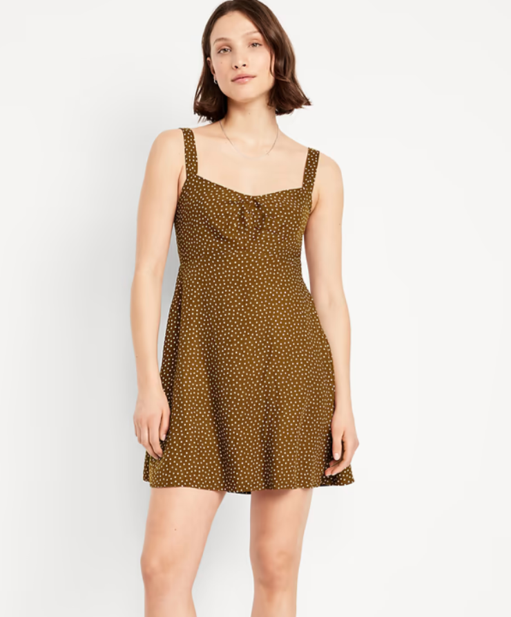 Old Navy Brown Polka Dot Dress | Sz Large