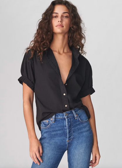 Denim Forum / Aritzia Black Jane Shirt | Sz Medium (oversized)