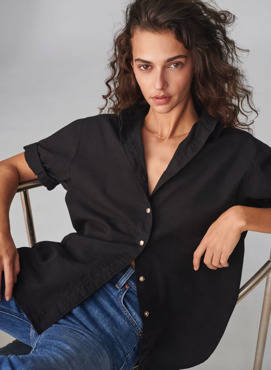 Denim Forum / Aritzia Black Jane Shirt | Sz Medium (oversized)