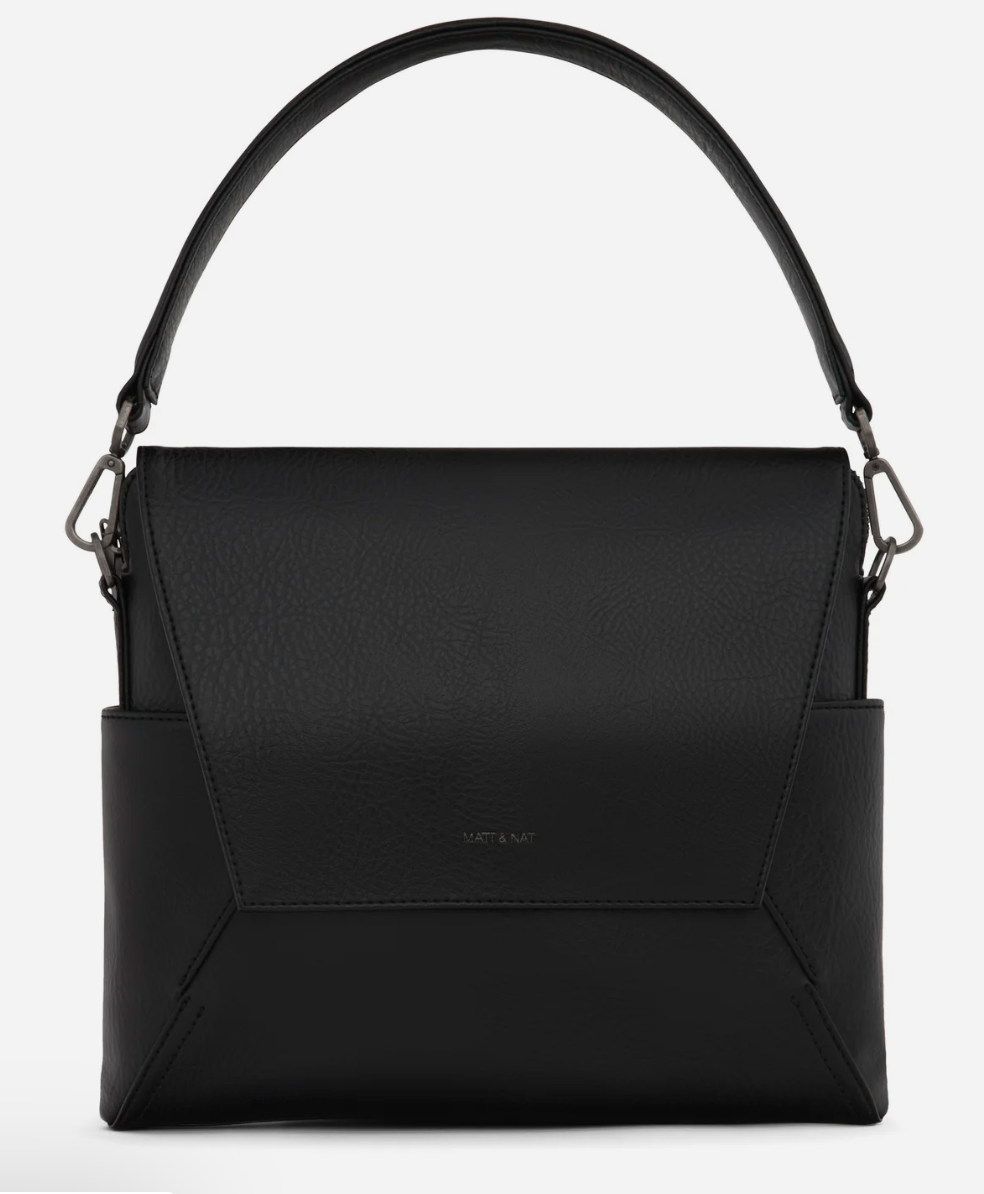 Matt & Nat Minka Vegan Hobo Bag/Crossbody Bag in Black