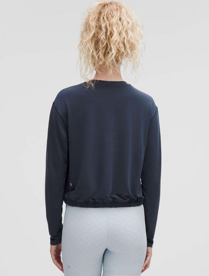 Lululemon Jersey Training Elastic-Hem Shirt in Blue | Sz Small