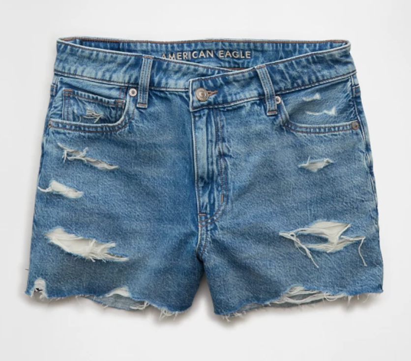 AE Strigid   Mom Shorts / Crossover Waistline | Size 8 / Medium