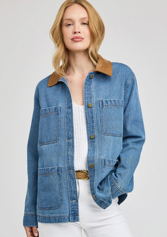 Gentle Fawn Flynn Light Denim Jacket | Sz Small (oversized)