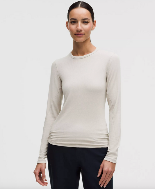Lululemon Hold Tight Long-Sleeve Shirt in Downtown Tan | Sz 4 (approx)
