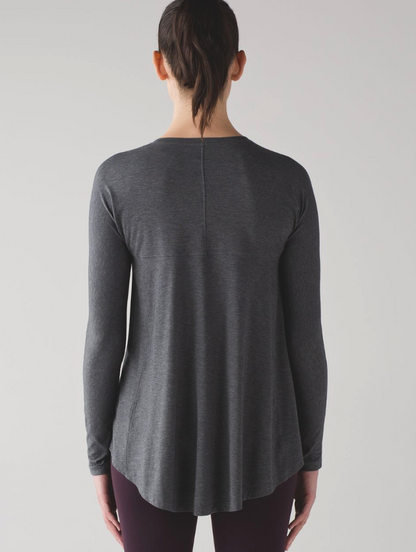Lululemon Acadia Long Sleeve Top Heathered Pitch Grey | Sz Medium (approx)