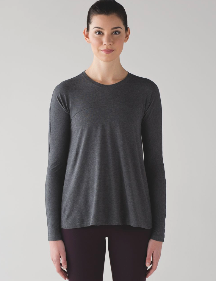 Lululemon Acadia Long Sleeve Top Heathered Pitch Grey | Sz Medium (approx)