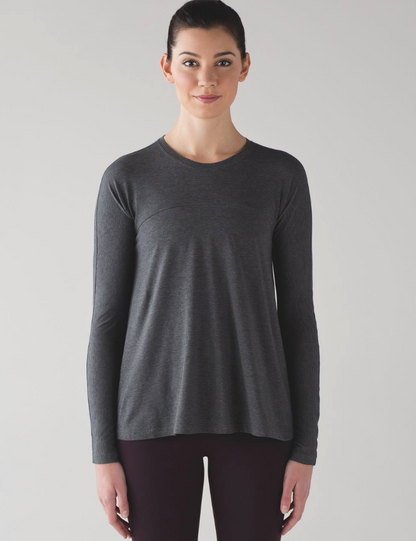 Lululemon Acadia Long Sleeve Top Heathered Pitch Grey | Sz Medium (approx)