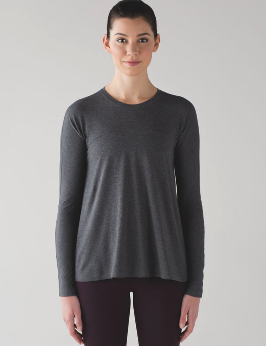 Lululemon Acadia Long Sleeve Top Heathered Pitch Grey | Sz Medium (approx)