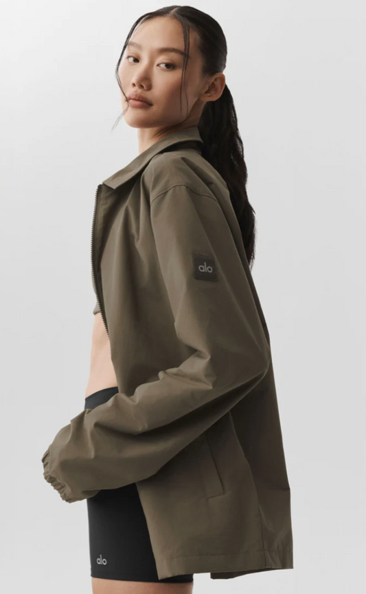 Alo Torrent Over Shirt Jacket in Olive | Sz Small (fits Oversized)