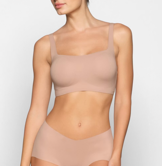 Skims Naked Scoop Longline Wireless Bra in Clay | Sz S-DD