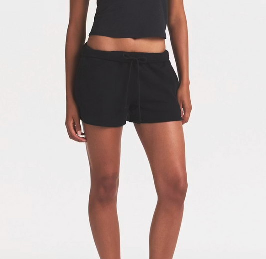 Skims Boyfriend Fit Fleece Shorts In Black | Sz XXS (fits Sz XS/S)