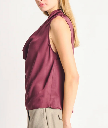 Dex Drapeneck Sleeveless Top | Sz Large