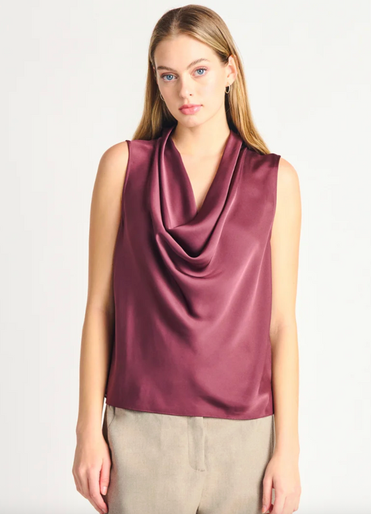 Dex Drapeneck Sleeveless Top | Sz Large