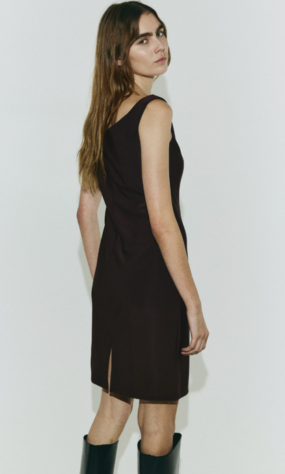 H&M Brown Off-the-Shoulder Tailored Jersey Dress | Sz XL