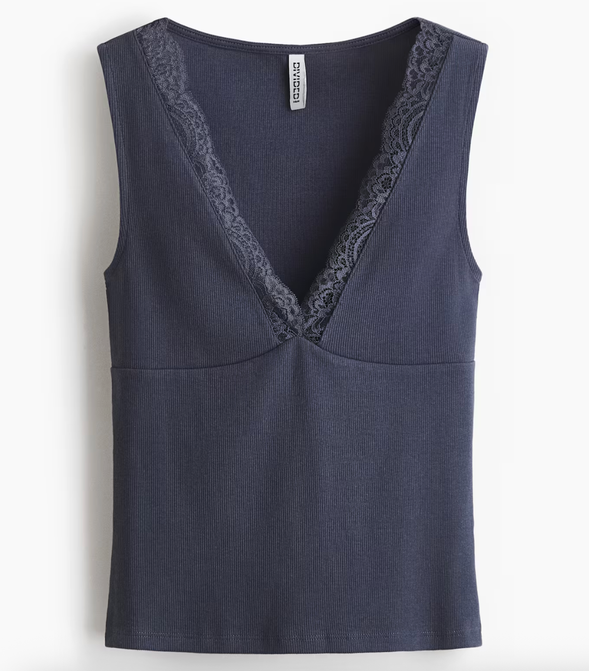 H&M Navy Lace-Trimmed Tank Top | Sz XL